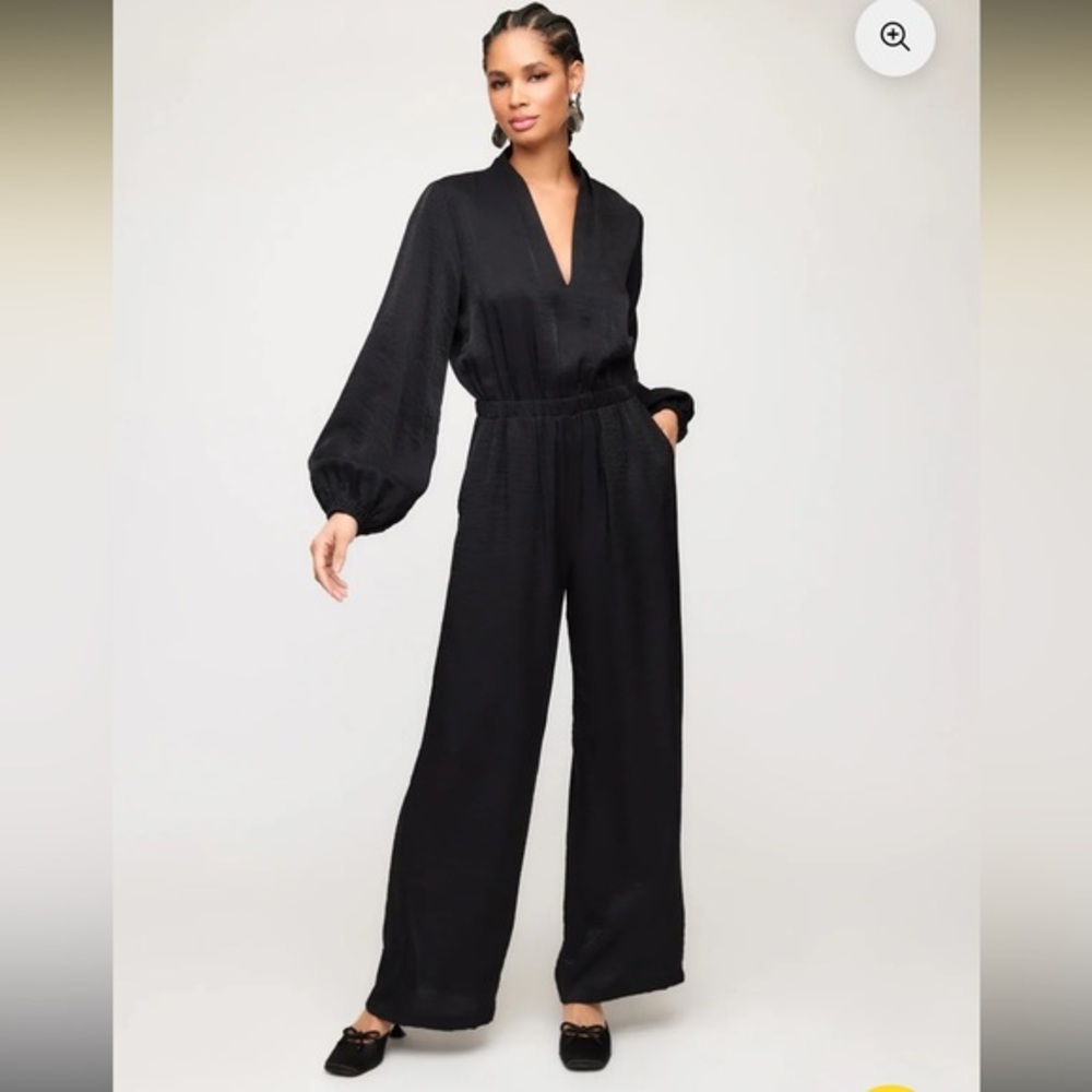 NEW FIFTEEN TWENTY skyler jumpsuit in black size S Small